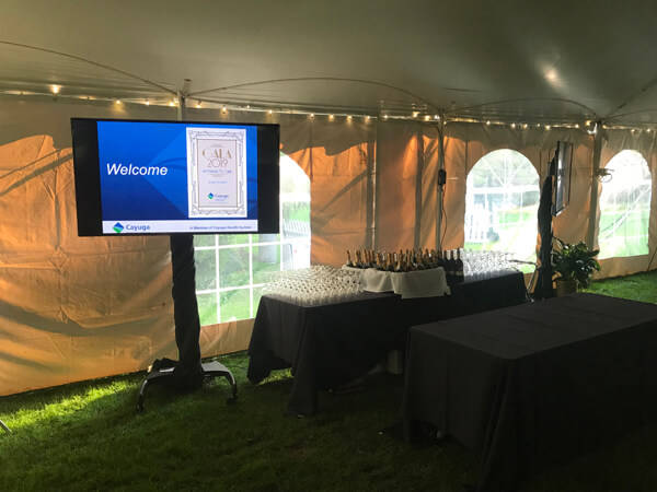Cayuga Medical Center Gala - TV monitor on stand