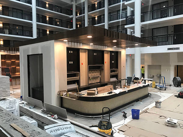 Embassy Suites renovation in progress