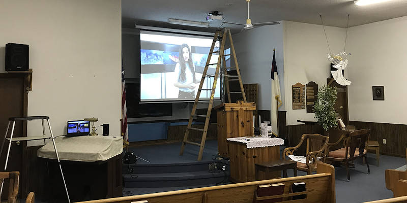 Roscoe Christian Church audio-visual installation