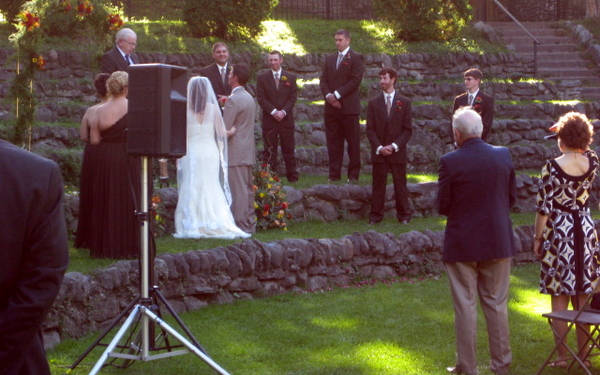 Wedding in park