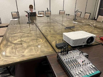 Portable projectors and laptops